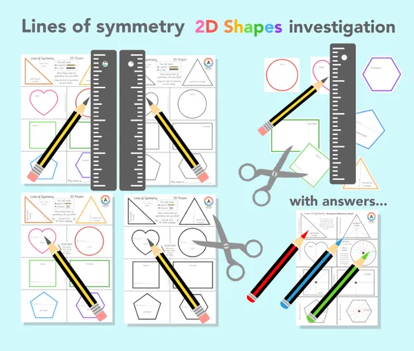 Lines of symmetry 2D shapes