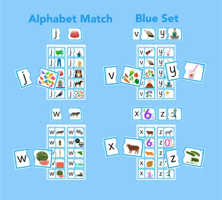 Alphabet match - red, orange, yellow, green AND blue set additional preview 5