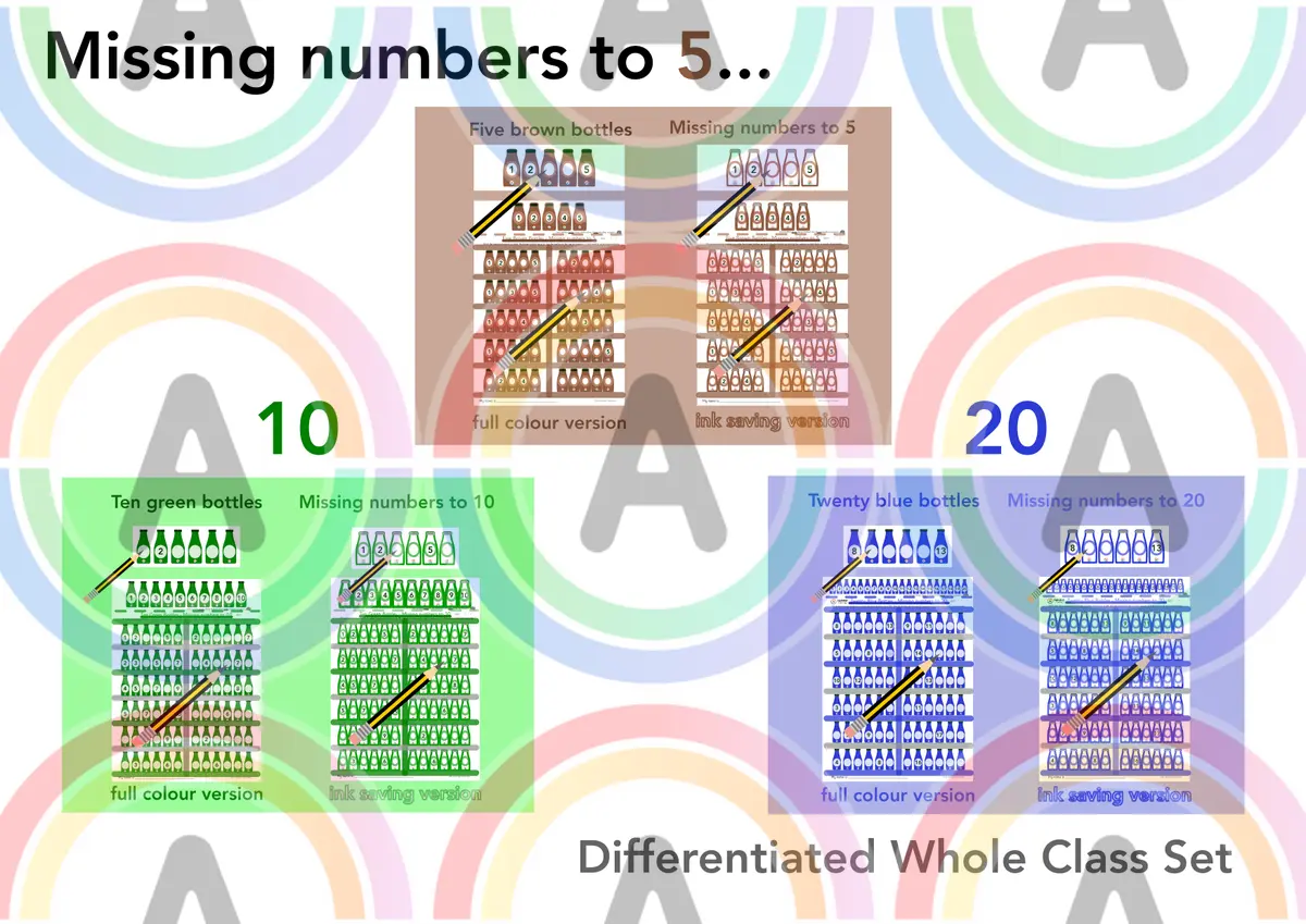 Missing numbers to 5, 10, 20 Class Set main preview
