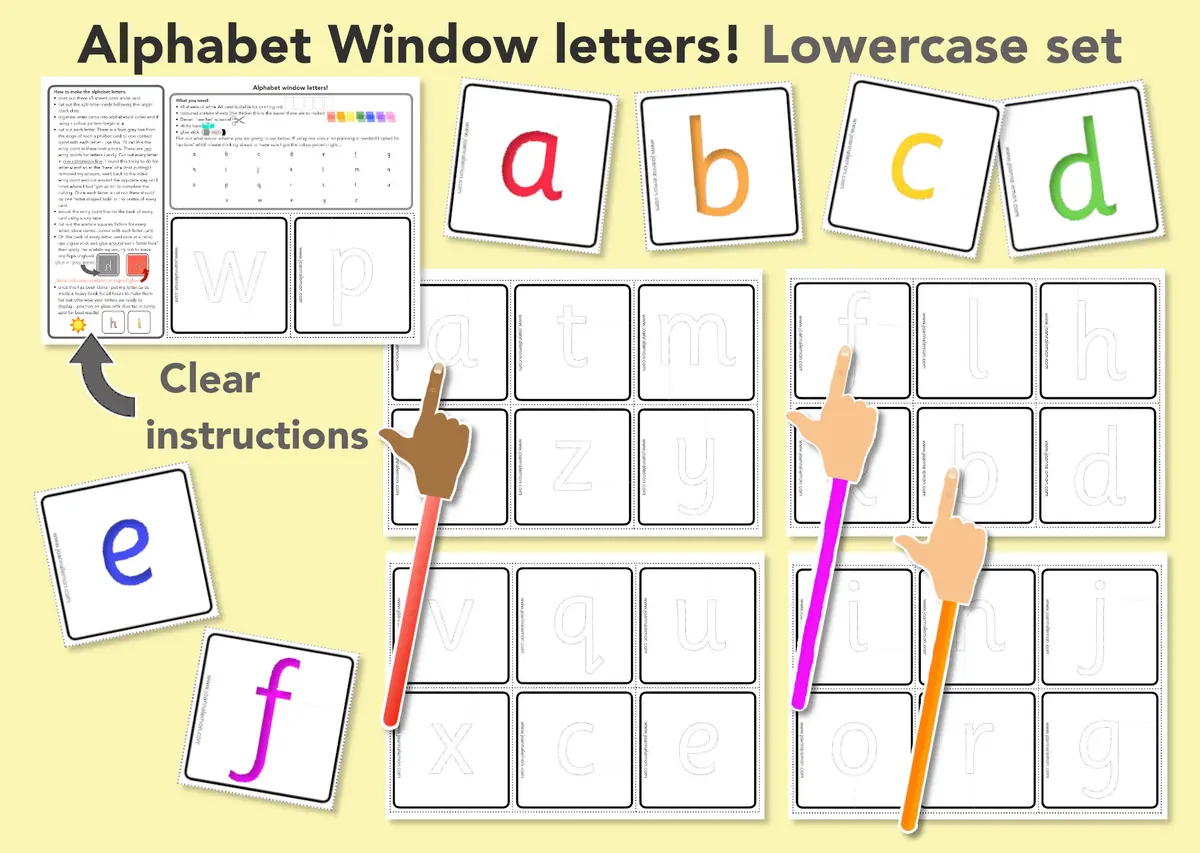 Lowercase Alphabet letters for window display main preview