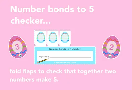 Number bonds to 5 Easter Egg matching additional preview 3