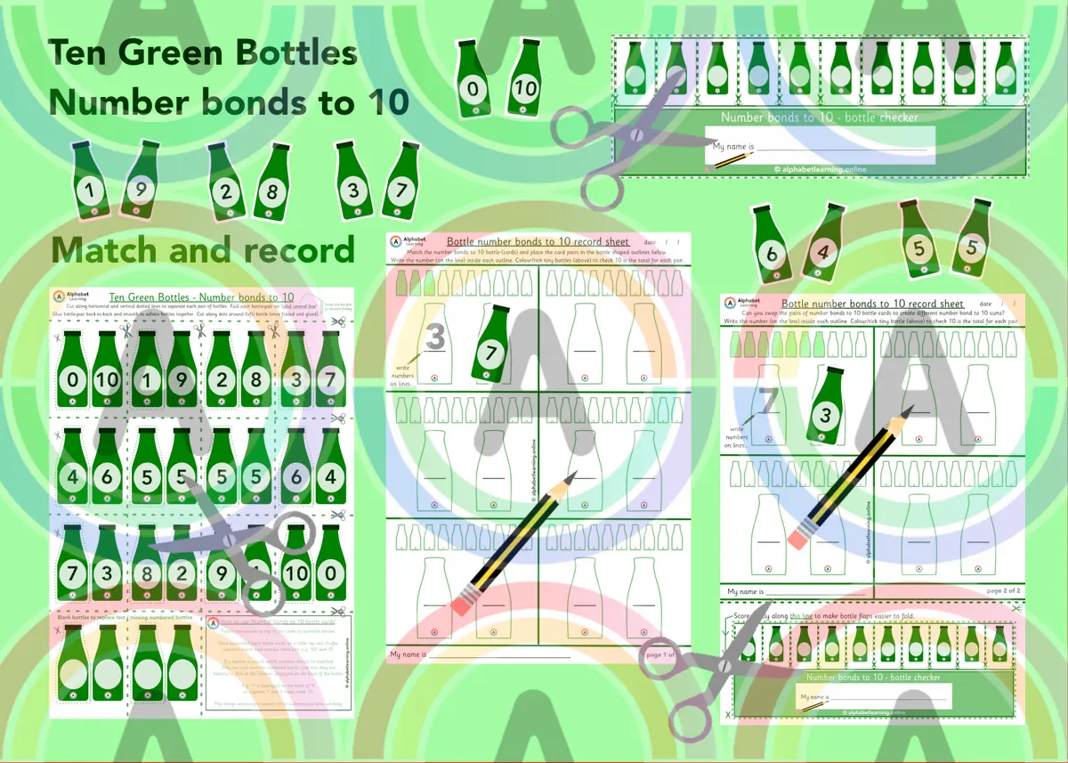 Number bonds to 10 matching Green Bottles main preview