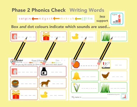 Phase 2 Phonics Check - Writing words (x2 levels) additional preview 2