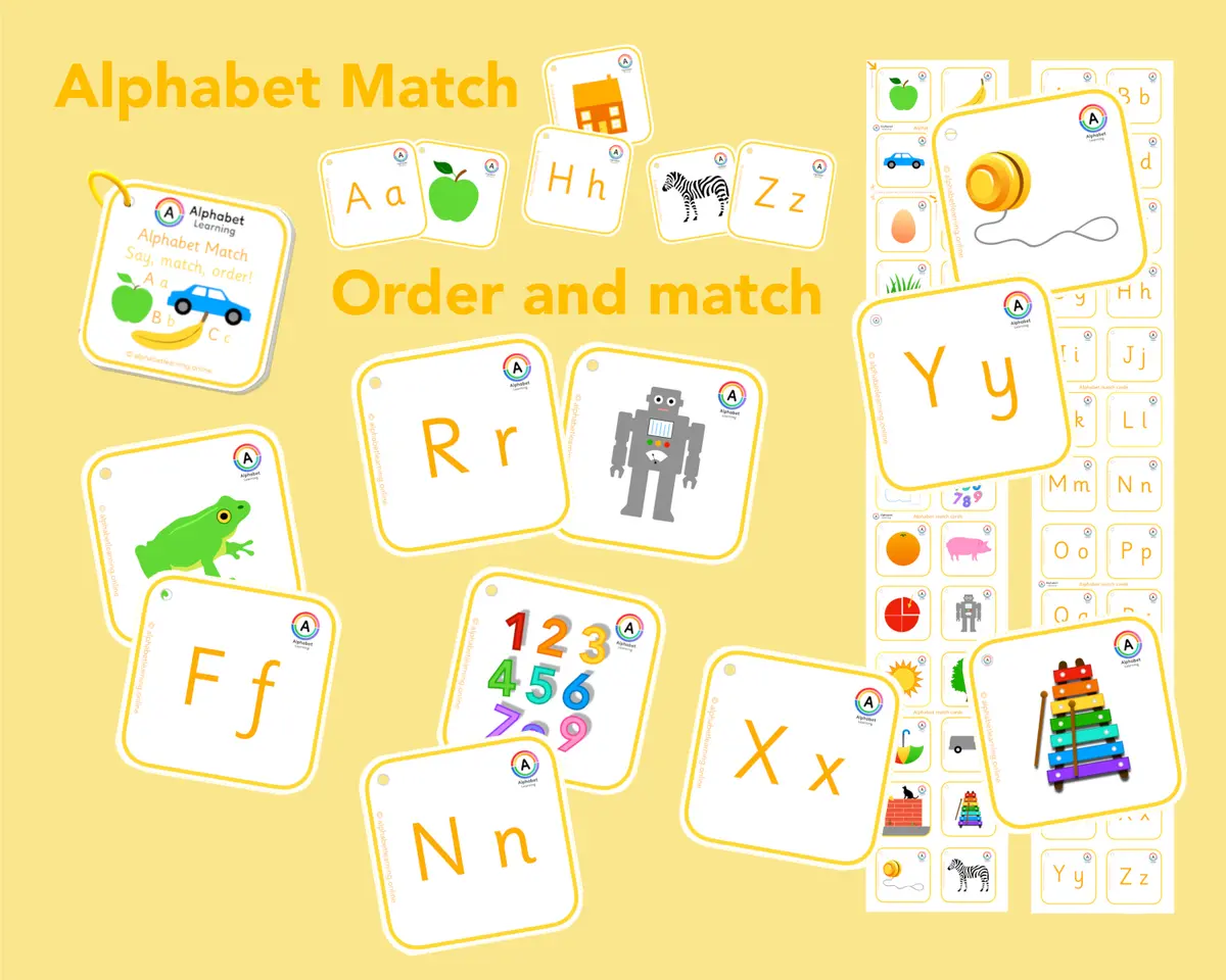 Alphabet matching set pictures and letters matching cards (EYFS) main preview
