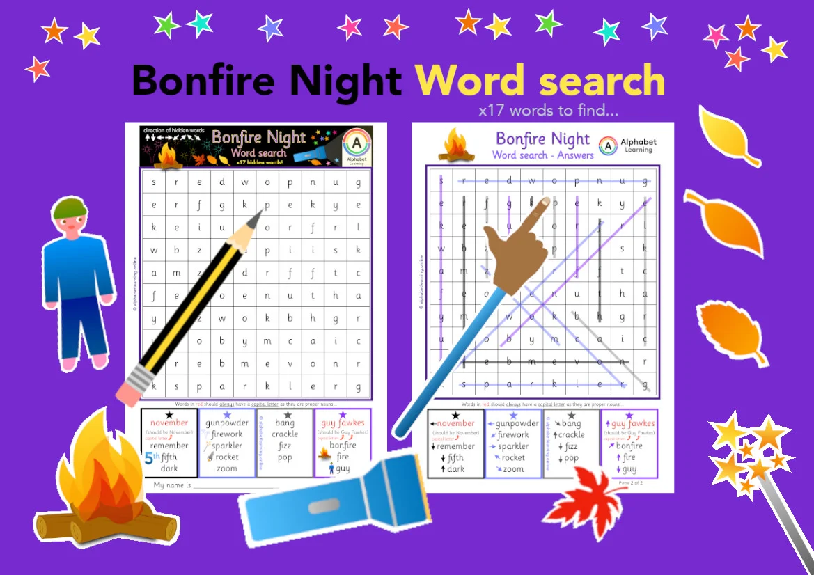Wordsearch - Bonfire Night