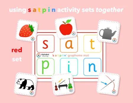 Satpin Phonics Resource: Initial Letter S Jars, Matching Cards, and Grapheme Mats for EYFS and KS1 additional preview 1