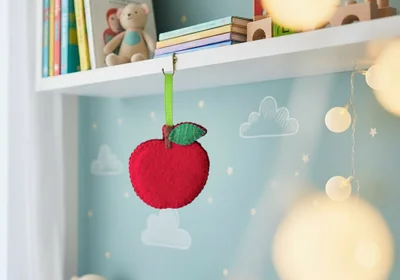 A is for... Apple Decoration or Keyring - Red Apples